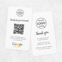 Google Review Business Card Icon with Google Review QR Code