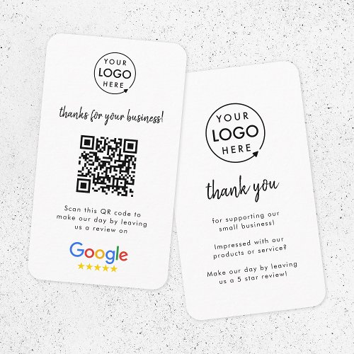 Google Reviews  Business Review Link QR Code Business Card