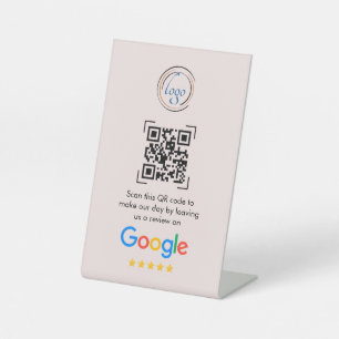 Google Reviews Business Review Link QR Code Pede Pedestal Sign