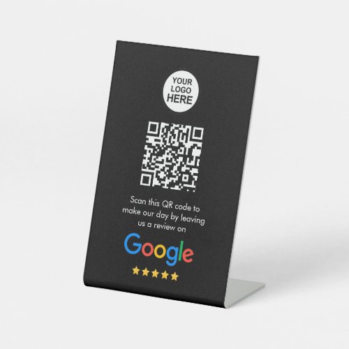Google Reviews  Business Review Link QR Code Pede Pedestal Sign
