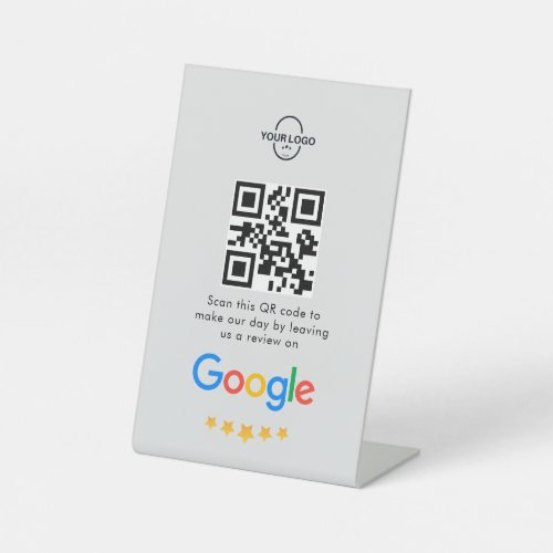 Google Reviews  Business Review Link QR Code Pedestal Sign