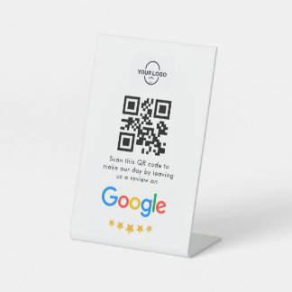 Google Reviews | Business Review Link QR Code Pedestal Sign