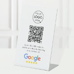 Google Reviews | Business Review Link QR Code Pedestal Sign<br><div class="desc">A simple custom white business scan to leave a google review QR code pedestal sign in a modern minimalist style. The versatile template can easily be updated with your company logo, graphic or photo, QR code and custom text. The review site logo can easily be replaced with another (eg. Yelp,...</div>