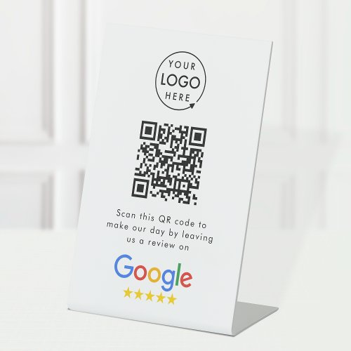 Google Reviews  Business Review Link QR Code Pedestal Sign