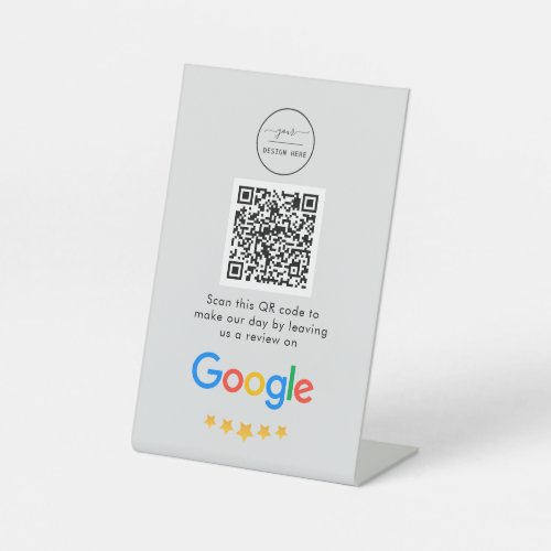 Google Reviews  Business Review Link QR Code Pedestal Sign