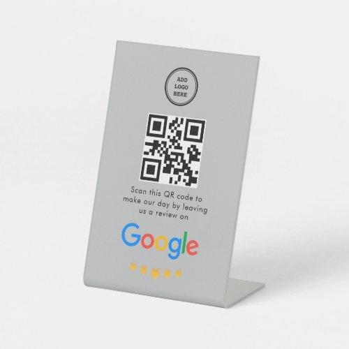 Google Reviews  Business Review Link QR Code Pedestal Sign