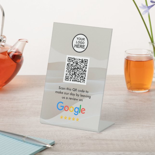Google Reviews | Business Review Link QR Code Pedestal Sign (In SItu)