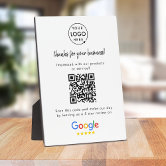 Review us on Google hotel door hanger with Google review QR code