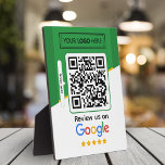 Google Reviews | Business Review Link QR Code Plaque<br><div class="desc">A simple custom business request to leave a Google review with scannable QR code pedestal sign in a modern minimalist style. The versatile template can easily be personalized and edited with your company logo, graphic or photo, QR code and custom text. The review site logo can easily be replaced with...</div>
