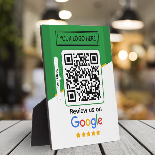Google Reviews Business Review Link QR Code Plaque