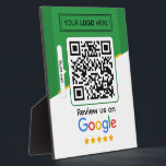 Google Reviews | Business Review Link QR Code Plaque<br><div class="desc">A simple custom business request to leave a Google review with scannable QR code pedestal sign in a modern minimalist style. The versatile template can easily be personalized and edited with your company logo, graphic or photo, QR code and custom text. The review site logo can easily be replaced with...</div>