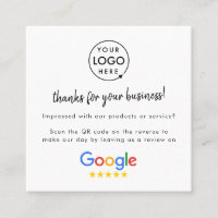 Review us on Google business card Minimal