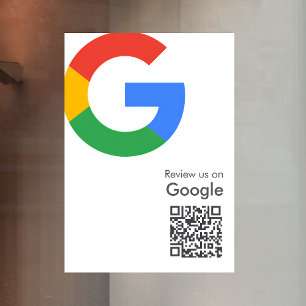 Google Reviews Business Review Link QR Code Window Cling