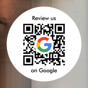Google Reviews Business Review Link QR Code Window Cling