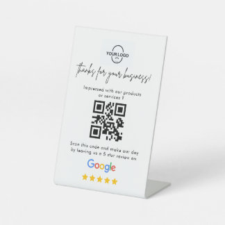 Google Reviews | Business Review QR Code Pedestal Sign