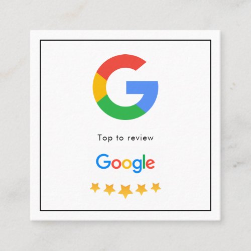 Google Reviews  Business Review Square Business Card