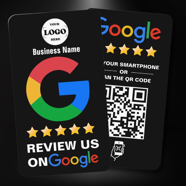 Google Reviews | Business Review Us Black QR Code Card (Creator Uploaded)