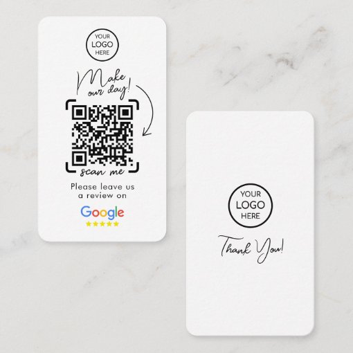 Google Reviews Business Review Us QR Code Busi Business Card Zazzle