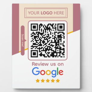 Google Reviews Business Sign QR Code Link Plaque