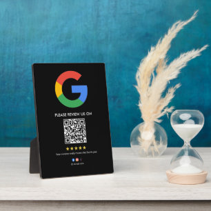 Google Reviews Easel Sign QR Code Display Plaque