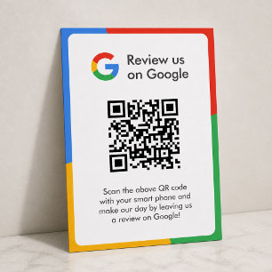 Google Reviews Enclosure Card QR Code Insert