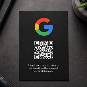 Google Reviews Enclosure Card QR Code Insert