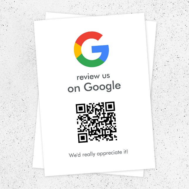 Google Reviews Enclosure Card | QR Code Insert (Gain Google reviews & grow your business with these editable rating request enclosure cards.)