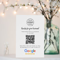 Google Reviews Foam Sign | QR Code Display Board