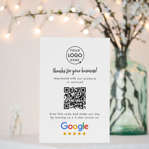 Google Reviews Foam Sign   QR Code Display Board