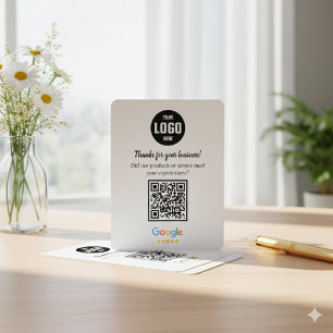 Google Reviews QR Code Business Enclosure Card