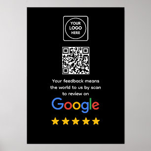 Google Reviews QR Code display holder