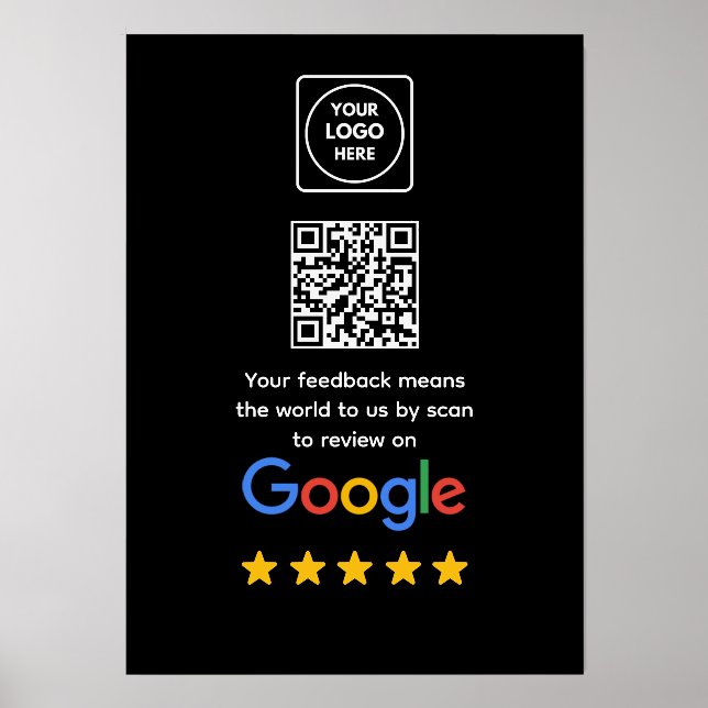 Google Reviews QR Code display holder (Front)