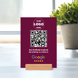 Google Reviews QR Code Sign Thank You Business Holder