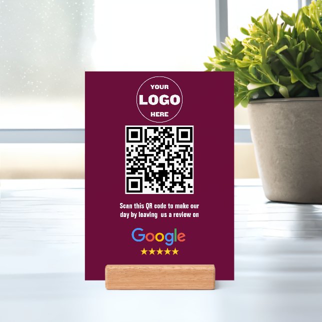 Google Reviews QR Code Sign | Thank You Business  Holder (Insitu 1)