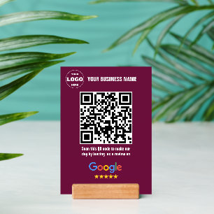 Google Reviews QR Code Sign Thank You Business Holder