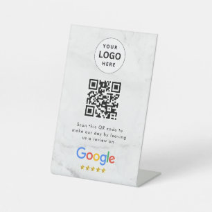 Google reviews qr code tabletop sign