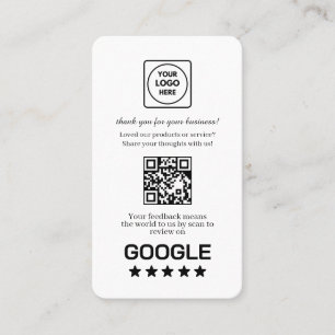 Google Reviews QR   Custom Business Feedback Link Card