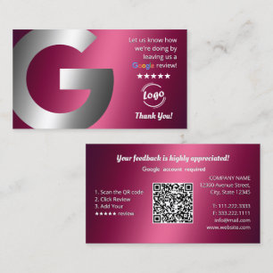 Google Reviews & Ratings Business Card