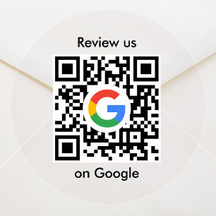 Google Reviews Sticker   QR Code Clear Bulk Roll