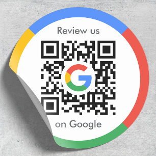 Google Reviews Sticker QR Code Review Link