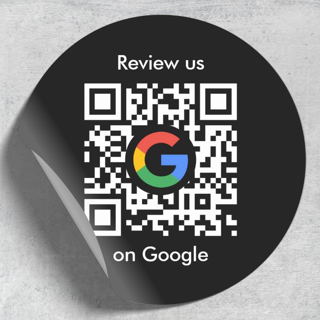 Google Reviews Sticker | QR Code Review Link (Gain Google reviews with this editable sticker template)