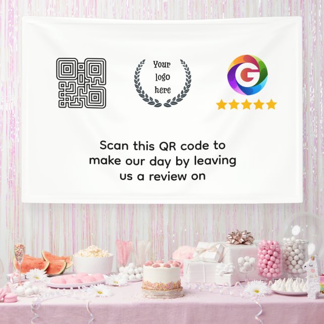 Google Reviews Tabletop Sign | QR Code door Signs (Party)