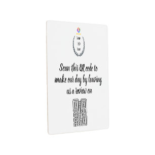 Google Reviews Tabletop Sign QR Code door Signs