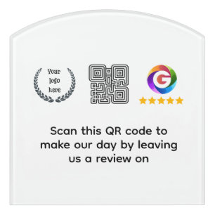 Google Reviews Tabletop Sign   QR Code door Signs