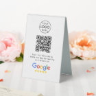 Google Reviews Tabletop Sign | QR Code Pedestal