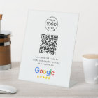 Google Reviews Tabletop Sign | QR Code Pedestal