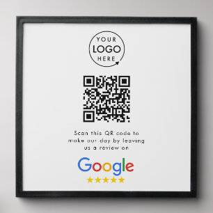 Google Reviews Wall Sign   QR Code Adhesive Tile