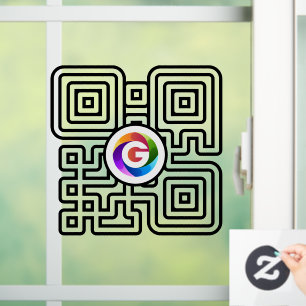 Google Reviews Window Cling   QR Code Vinyl