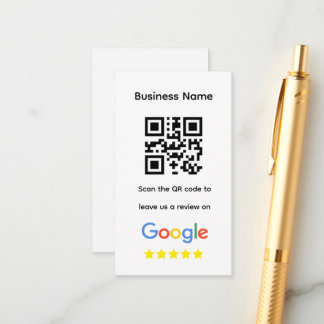 Google Reviews With QR Code and Business name Encl Enclosure Card