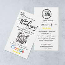 Google Review Business Card Icon with Google Review QR Code